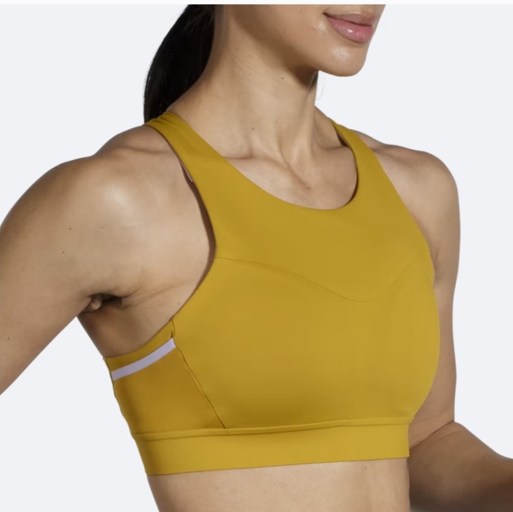 Brooks Sports Bra 36DD - 36E Drive Three-Pocket Run - Golden Hour Violet - Picture 3 of 13